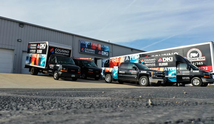 Cousino Restoration & Environmental service vehicles