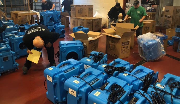 Water damage restoration equipments