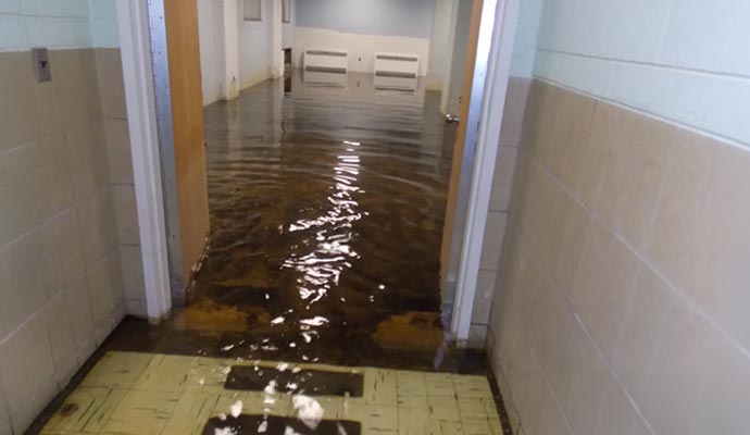 Water damaged property