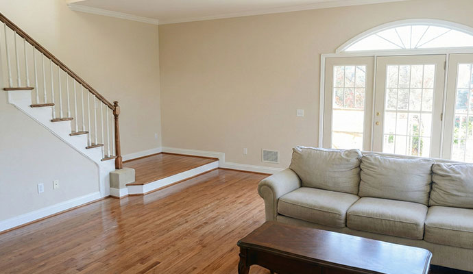 Fire damaged kitchen before