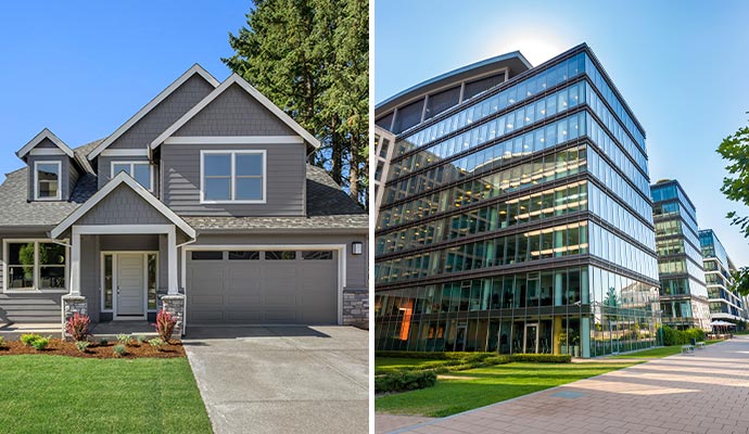 Collage of residential and commercial property