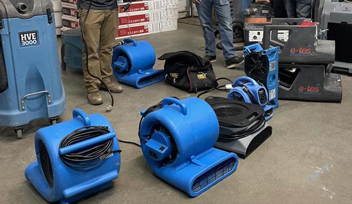 Water damage restoration equipments