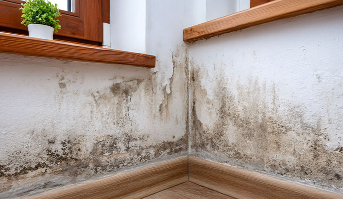 Clean bathroom after mold remediation