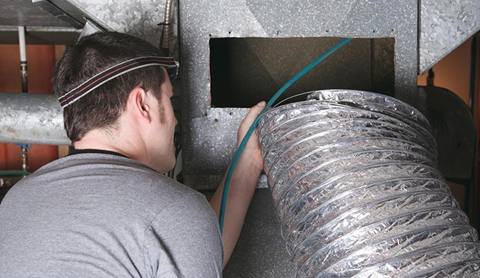 A professional cleaning duct system
