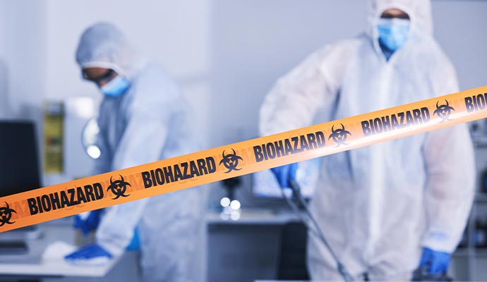 Professional biohazard cleanup service