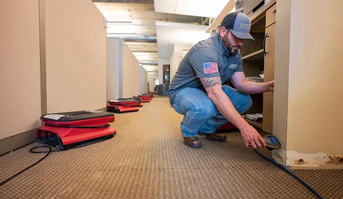 Professional water damage restoration service